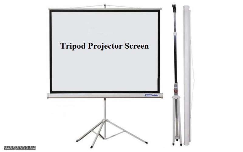 Proyektor üçün ekran Tripod (70"x70") 180x180cm. White Matt 3D Support (T180)  Bakıda