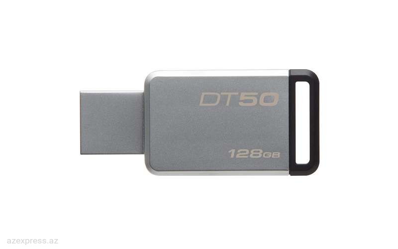 USB Флешка Kingston 128GB USB 3.0 DataTraveler 50 (Metal/Black) (DT50/128GB)  Bakıda