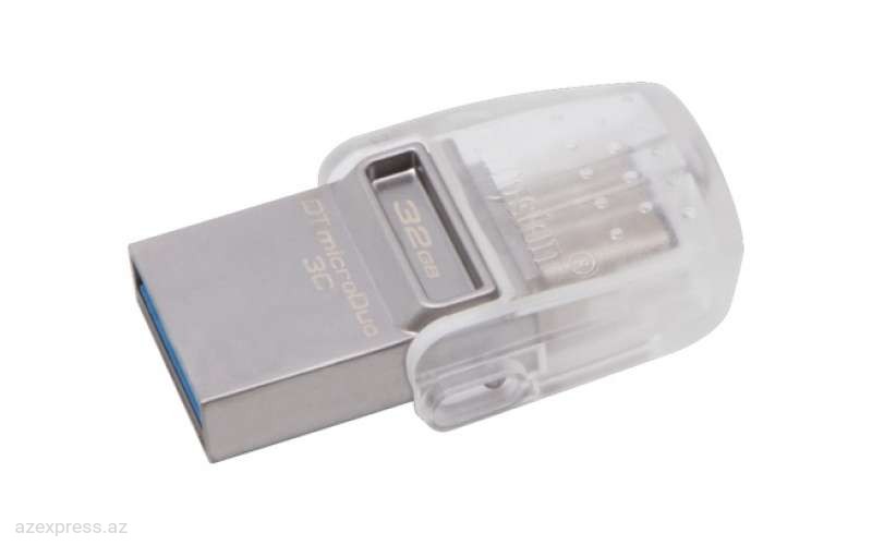 USB Флешка Kingston 32GB DT microDuo 3C, USB 3.0/3.1 + Type-C flash drive (DTDUO3C/32GB)  Bakıda