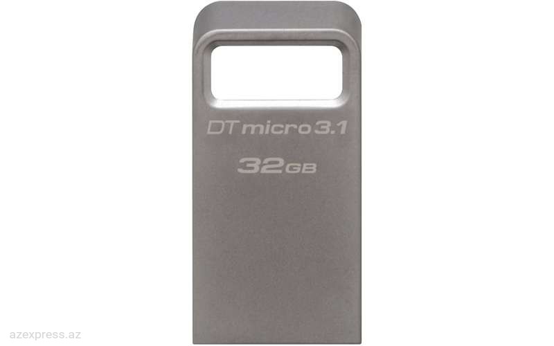 USB Флешка Kingston 32GB DTMicro USB 3.1/3.0 Type-A metal ultra-compact drive (DTMC3/32GB)  Bakıda
