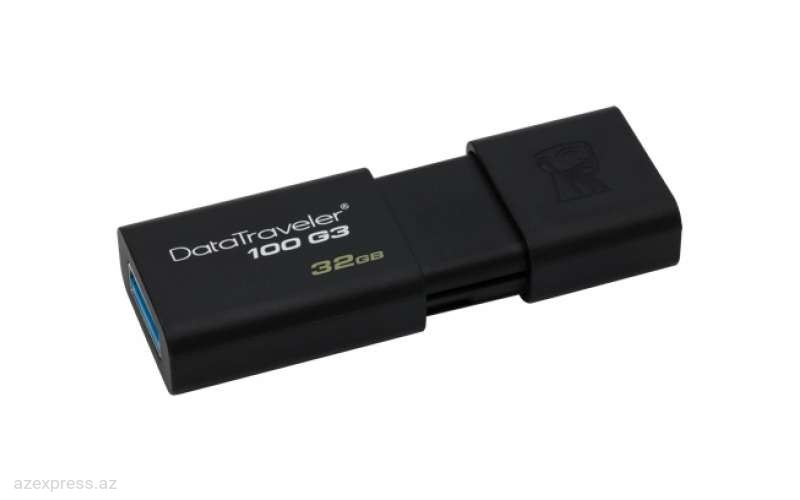 USB Флешка Kingston 32GB USB 3.0 DataTraveler 100 G3(DT100G3/32GB)  Bakıda