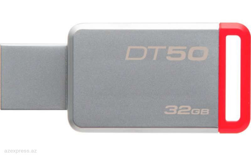 USB Флешка Kingston 32GB USB 3.0 DataTraveler 50 (Metal/Red)(DT50/32GB)  Bakıda