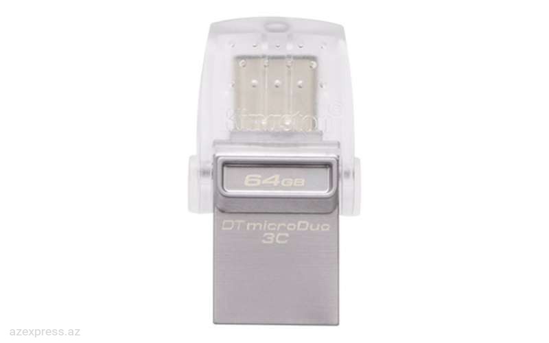 USB Флешка Kingston 64GB DT microDuo 3C, USB 3.0/3.1 + Type-C flash drive(DTDUO3C/64GB)  Bakıda