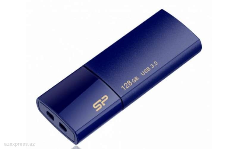 USB Флешка Silicon Power Blaze B05,128GB,Deep Blue (SP128GBUF3B05V1D)  Bakıda