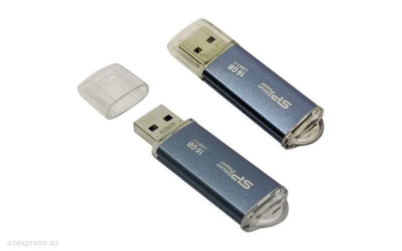 USB Флешка Silicon Power Marvel M01,128GB,Blue (SP128GBUF3M01V1B)  Bakıda