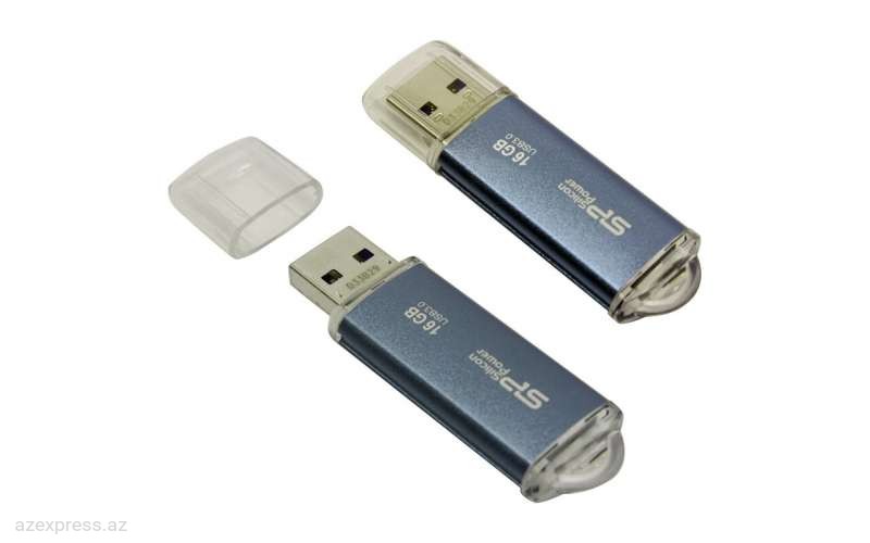 USB Флешка Silicon Power Marvel M01,16GB,Blue (SP016GBUF3M01V1B)  Bakıda