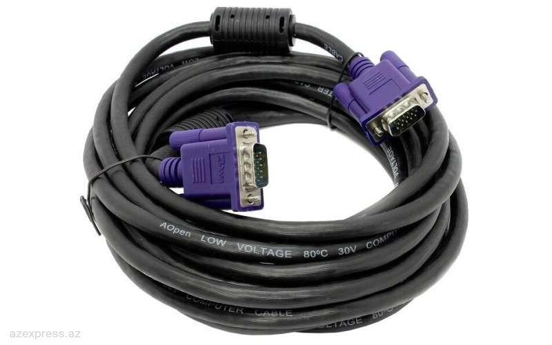Кабель AOpen VGA Cable HD 15M/M 5 m  Bakıda
