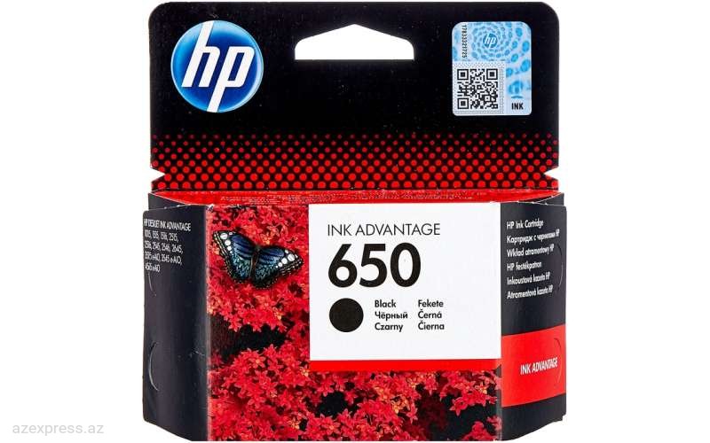 Картридж HP 650 Black Original Ink Advantage Cartridge (CZ101AE)  Bakıda
