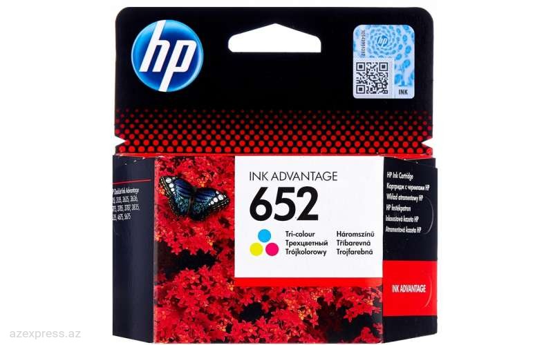 Картридж HP 652 Tri-color Original Ink Advantage Cartridge (F6V24AE)  Bakıda