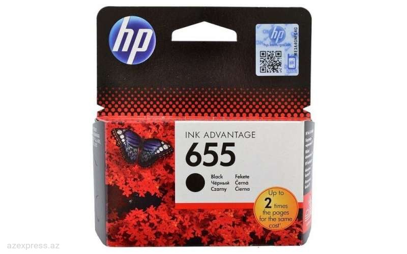 Картридж HP 655 Black Original Ink Advantage Cartridge (CZ109AE)  Bakıda