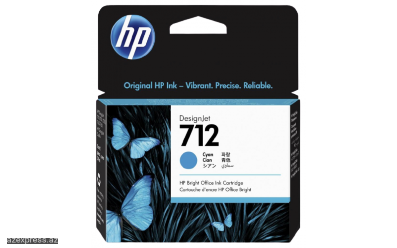 Картридж HP 712 29ml Cyan DesignJet Ink Cartridge (3ED67A)  Bakıda