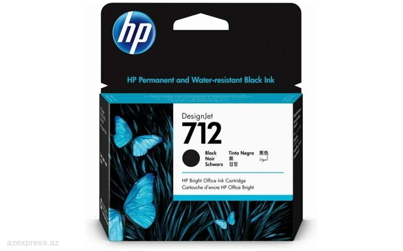 Картридж HP 712 80ml Black DesignJet Ink Cartridge (3ED71A)  Bakıda