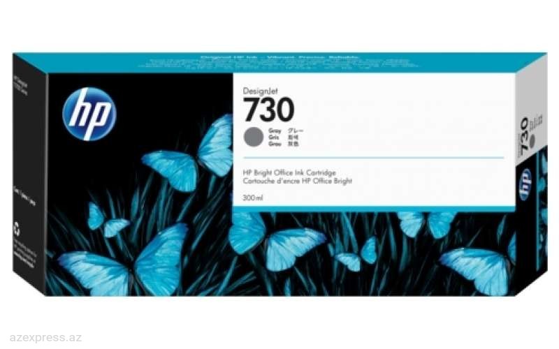 Картридж HP 730 300-ml Gray DesignJet Ink Cartridge (P2V72A)  Bakıda