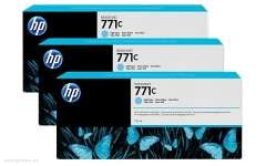 Картридж HP 771C 3-pack 775-ml Cyan DesignJet Ink Cartridges (B6Y36A) 