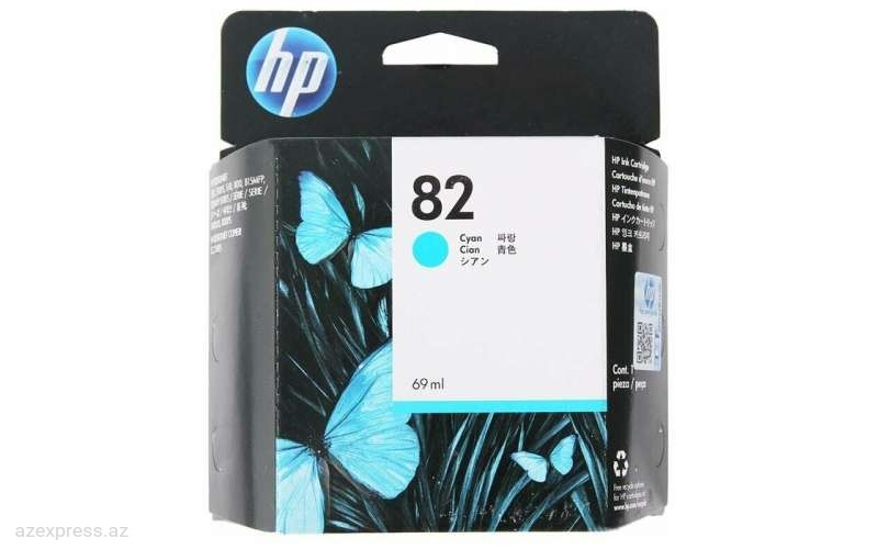 Картридж HP 82 69-ml Cyan DesignJet Ink Cartridge (C4911A)  Bakıda