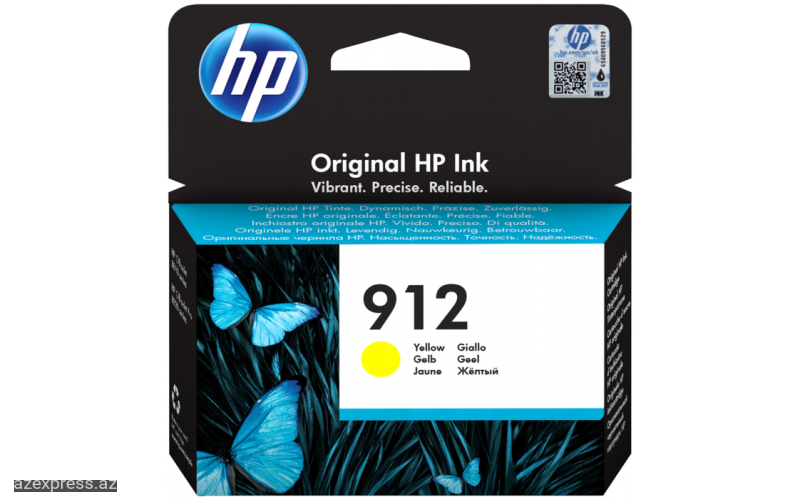 Картридж HP 912 Yellow Original Ink Cartridge (3YL79AE)  Bakıda
