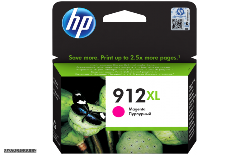 Картридж HP 912XL High Yield Magenta Original Ink Cartridge (3YL82AE)  Bakıda