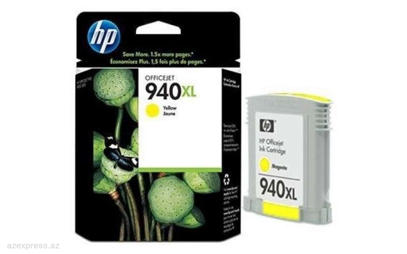 Картридж HP 940XL Yellow Officejet Ink Cartridge (C4909AE)  Bakıda