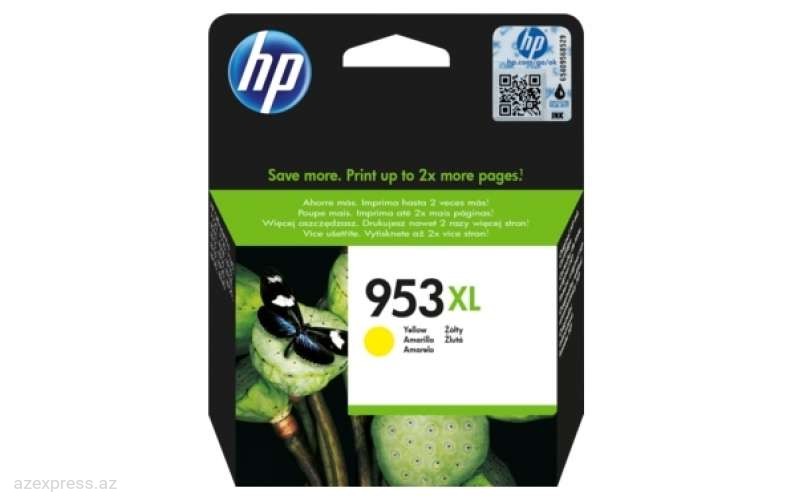 Картридж HP 953XL High Yield Yellow Original Ink Cartridge (F6U18AE)  Bakıda