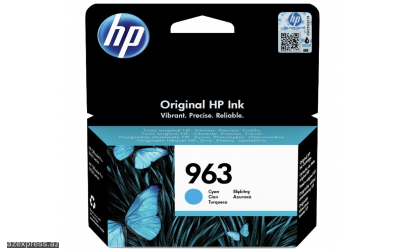 Картридж HP 963 Cyan Original Ink Cartridge (3JA23AE)  Bakıda