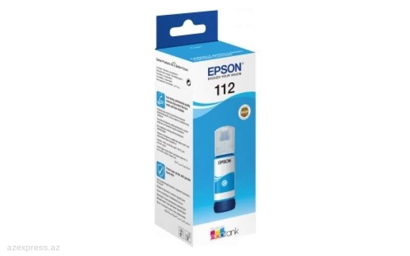 Чернила Epson 112 ECOTANK CYAN INK BOTTLE (C13T06C24A)  Bakıda