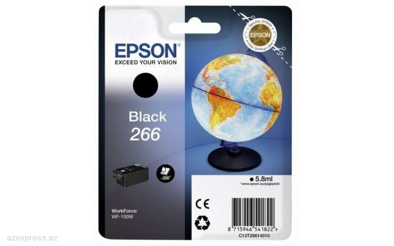 Картридж Epson Black Ink for WorkForce WF-100W (C13T26614010)  Bakıda