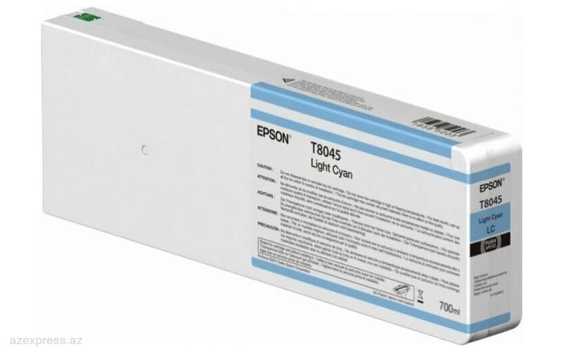 Картридж Epson Singlepack Light Cyan T804500 UltraChrome HDX/HD 700ml (C13T804500)  Bakıda