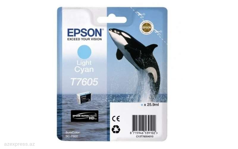 Картридж Epson T706 SC-P600 Light Cyan (C13T76054010)  Bakıda