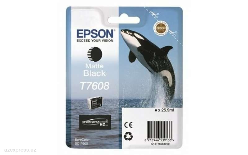 Картридж Epson T706 SC-P600 Matte Black(C13T76084010)  Bakıda