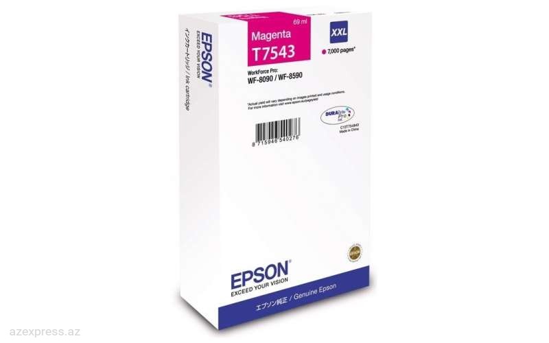 Картридж Epson WF-8090 / WF-8590 Ink Cartridge XXL Magenta(C13T754340)  Bakıda