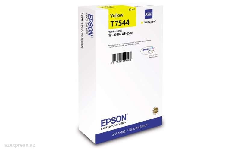 Картридж Epson WF-8090 / WF-8590 Ink Cartridge XXL Yellow(C13T754440)  Bakıda