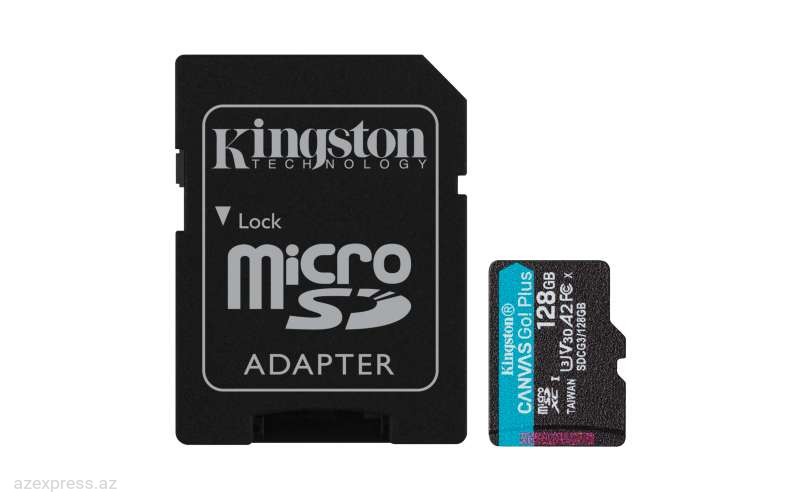 Карта памяти Kingston 128 GB microSDXC Canvas Go Plus  (SDCG3/128GB)  Bakıda