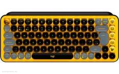 Клавиатура Logitech POP Keys Wireless Mechanical Keyboard With Emoji Keys - BLAST YELLOW (920-010716) 