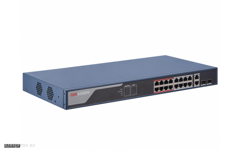 PoE-коммутатор Hikvision DS-3E1318P-EI 16p Unmanaged  POE Switch VLAN not Supports (DS-3E1318P-EI)  Bakıda