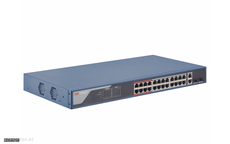 PoE-коммутатор Hikvision DS-3E1326P-EI 24p Unmanaged POE Switch VLAN not Supports (DS-3E1326P-EI)  Bakıda