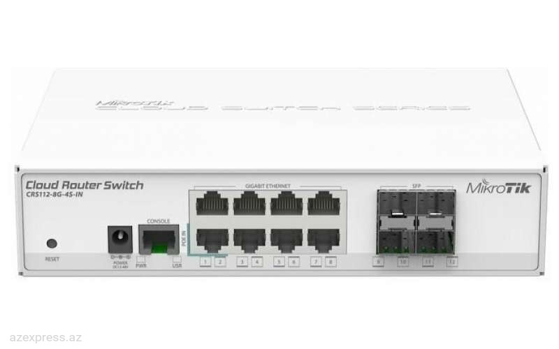 Switch MikroTik CRS112-8G-4S-IN (CRS112-8G-4S-IN)  Bakıda