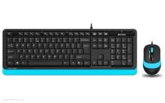 Клавиатура и мышь A4Tech F1010 Black-Blue USB