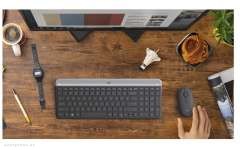Клавиатура и мышь Logitech Slim Wireless Keyboard and Mouse Combo MK470-GRAPHITE (920-009206) 