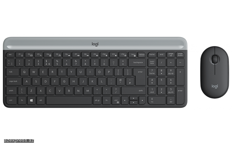 Клавиатура и мышь Logitech Slim Wireless Keyboard and Mouse Combo MK470-GRAPHITE (920-009206)  Bakıda