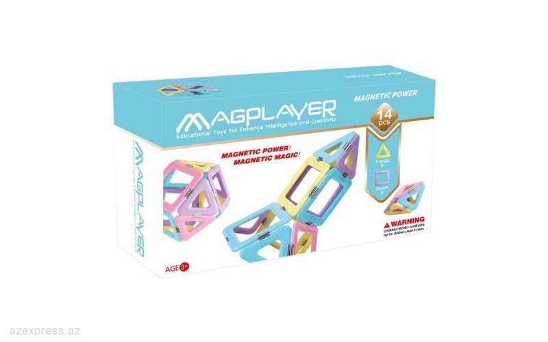 Конструктор  Magplayer магнитный набор 14 эл. (MPH2-14)  Bakıda