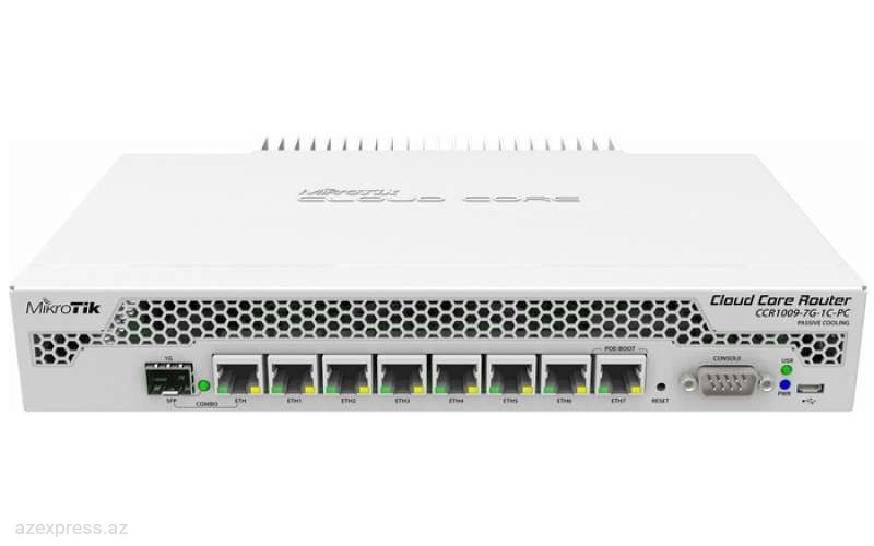 Marşrutlaşdırıcı MikroTik Cloud Core Route CCR1009-7G-1C-PC (CCR1009-7G-1C-PC)  Bakıda