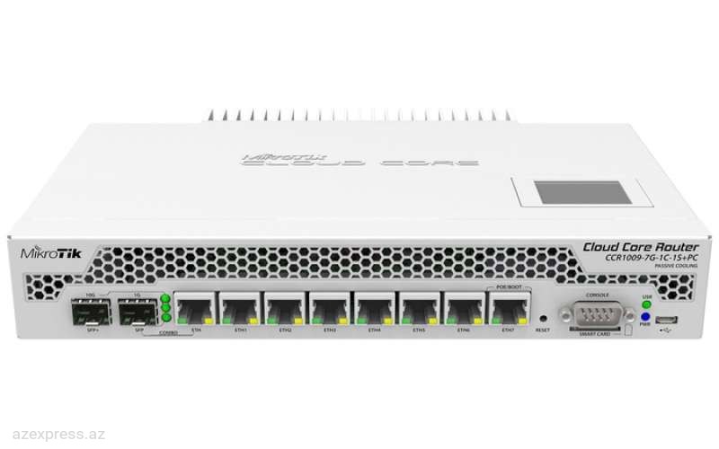 Marşrutlaşdırıcı MikroTik Cloud Core Router CCR1009-7G-1C-1S+PC (CCR1009-7G-1C-1S+PC)  Bakıda