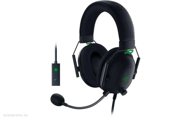 Qulaqlıq Razer BlackShark V2 with USB Sound Card, Black (RZ04-03230100-R3M1) Bakıda