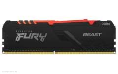 Оперативная память Kingston 8GB 3200MHz DDR4 CL16 DIMM FURY Beast RGB (KF432C16BBA/8) 