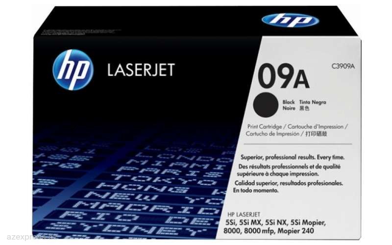 Картридж HP 09A Black Original LaserJet Toner  (C3909A)  Bakıda