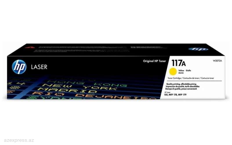 Картридж HP 117A Yellow Original Laser TonerCartridge (W2072A)  Bakıda