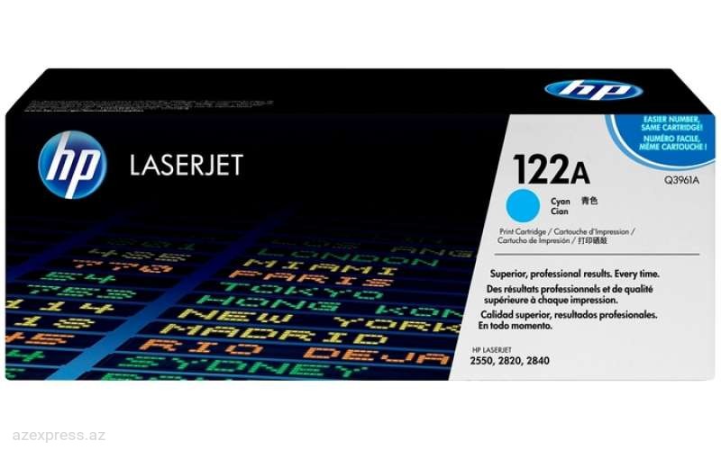 Картридж HP 122A Cyan Original LaserJet Toner Cartridge (Q3961A)  Bakıda