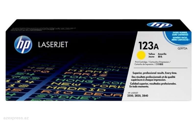 Картридж HP 123A Yellow Original LaserJet TonerCartridge (Q3972A)  Bakıda