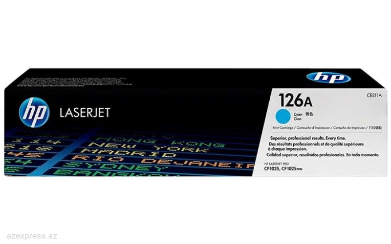 Картридж HP 126A Cyan Original LaserJet Toner (CE311A)  Bakıda