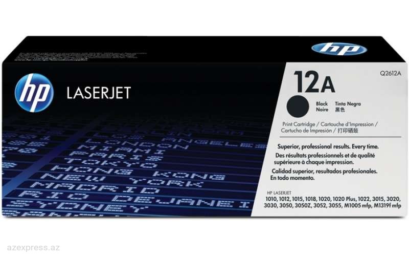 Картридж HP 12A Black Original LaserJet Toner (Q2612A)  Bakıda